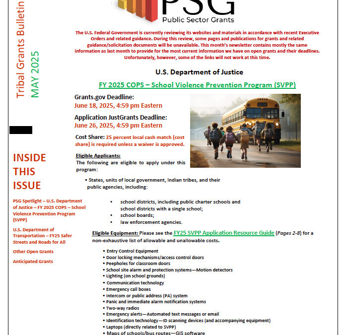 May 2025: Tribal Grants Bulletin