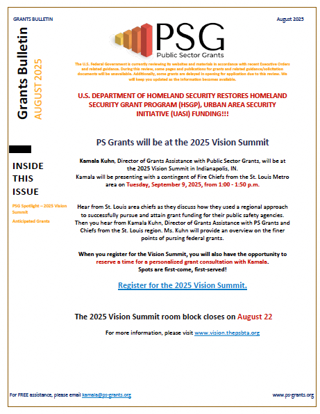 August 2025: Grants Bulletin