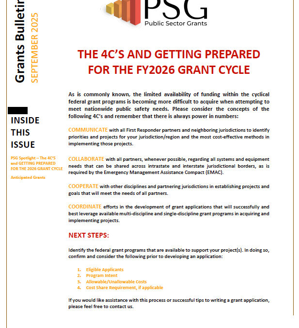 September 2025: Grants Bulletin