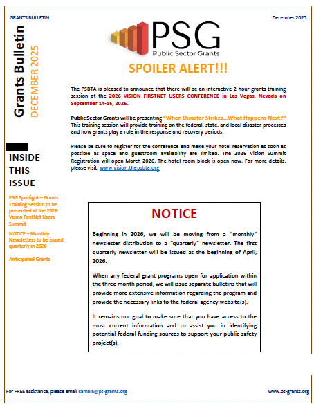 December 2025: Grants Bulletin